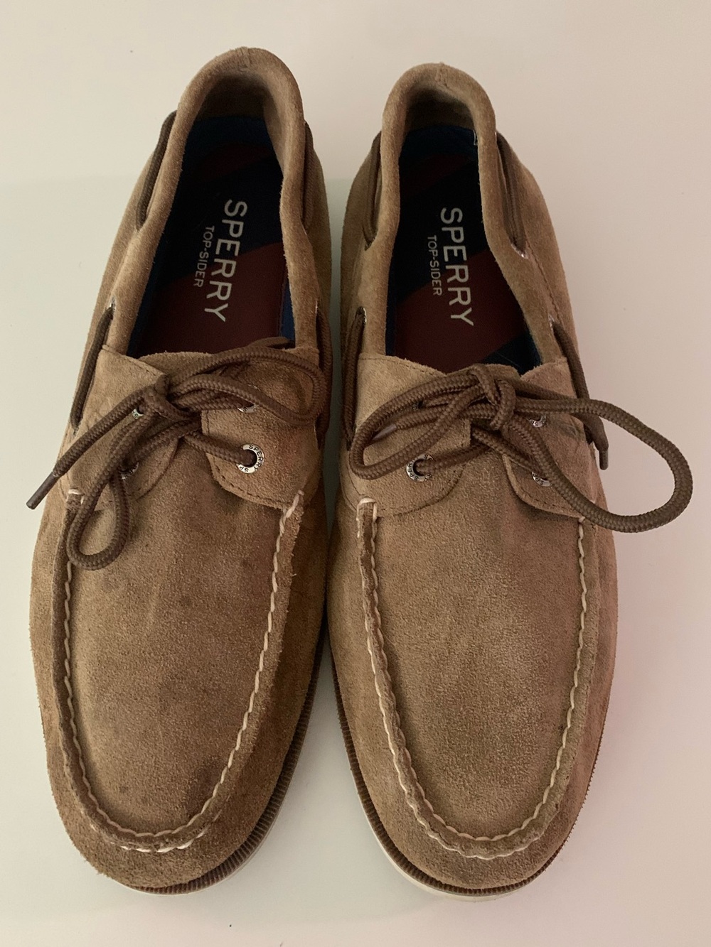 Sperry Men's Taupe Suede 2-Eye Boat Shoes